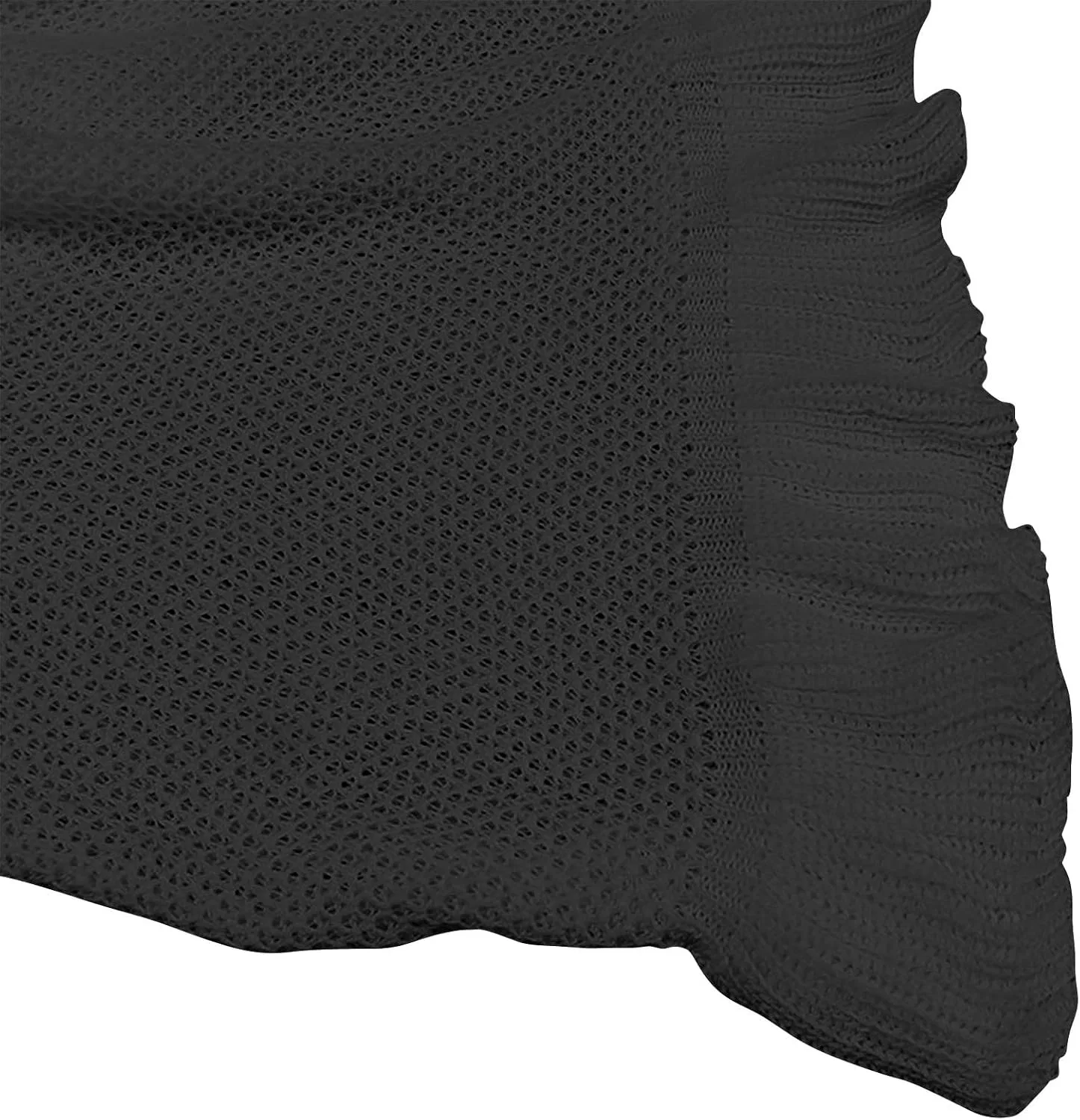 Женская пляжная накидка с кружевом крючком Generic, Black — фото 4