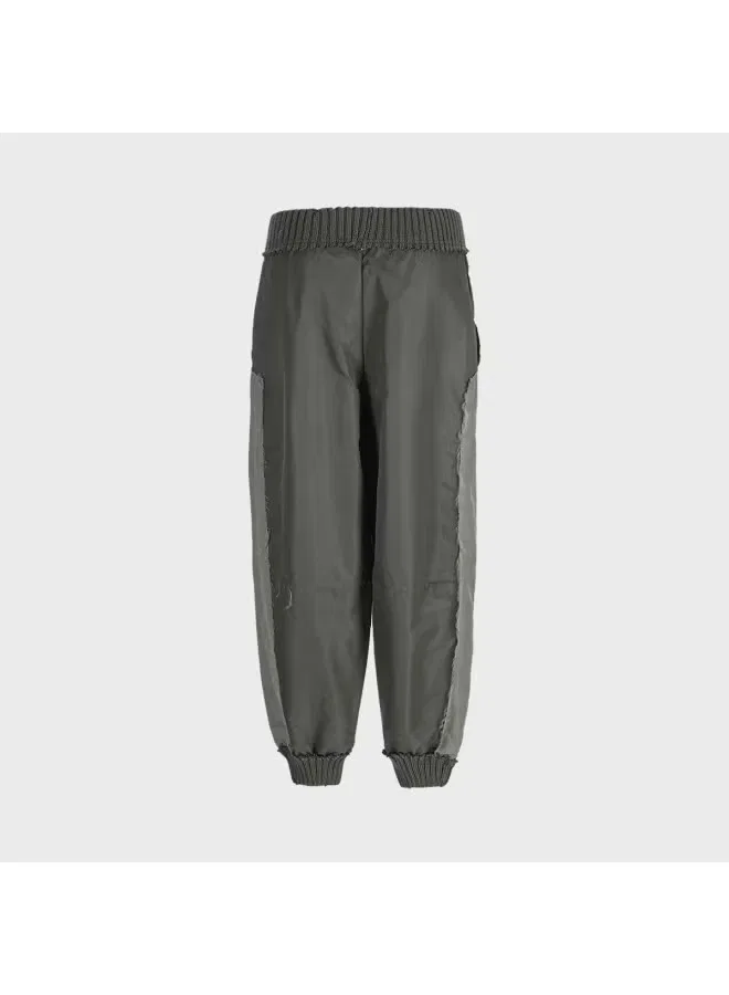 Брюки утепленные с эффектом пэчворк Zara, зеленый — фото 3