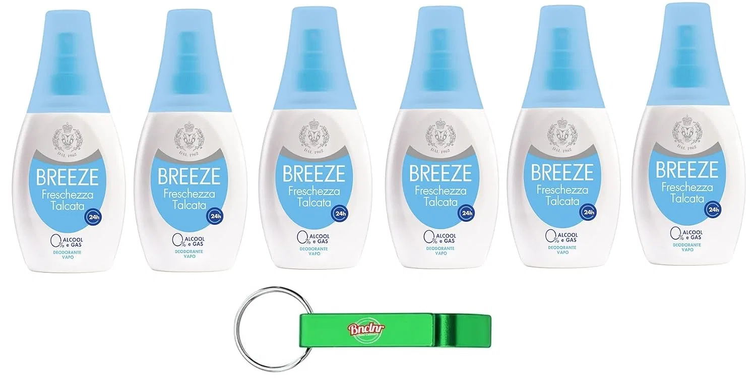 Дезодорант-аэрозоль Breeze Fresh Talcum Beni Culinari, 6 шт. по 75 мл, Пудра