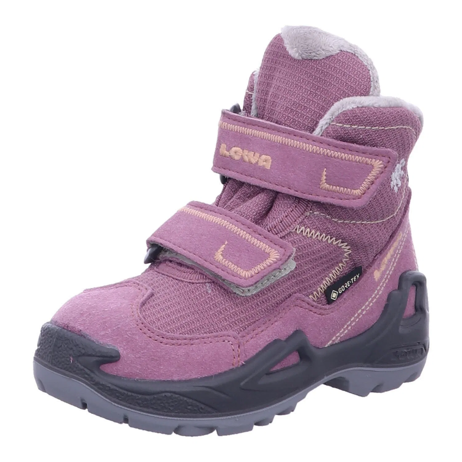 Детские ботинки для мальчиков с мембраной Milo GTX Hi LOWA, Rosso Rosa Nude