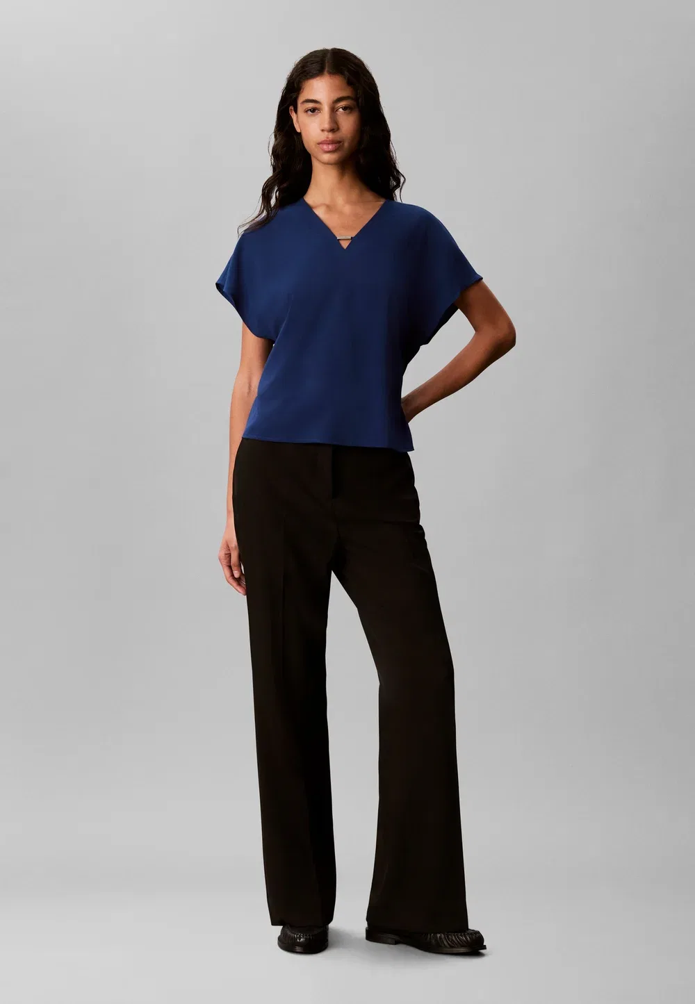 Фурнитура - блузка Calvin Klein, Estate Blue — фото 2