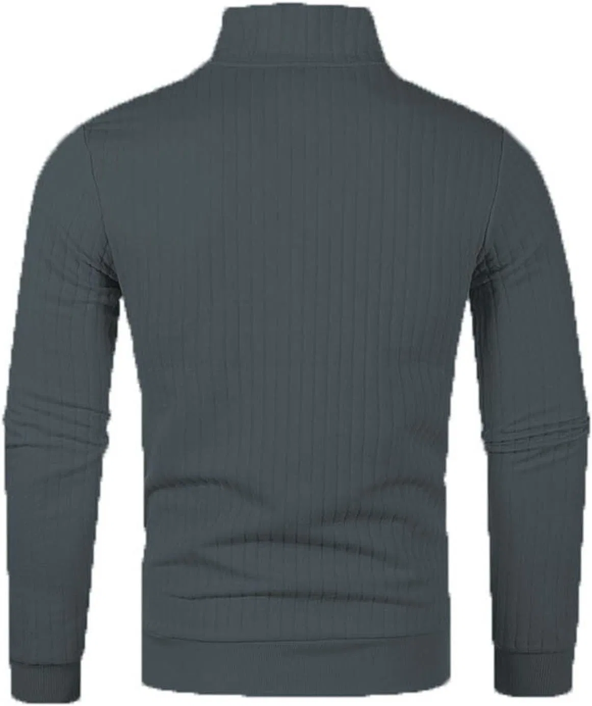 Мужская классическая футболка с воротником-стойкой Slim Fit, Dark Gray — фото 3