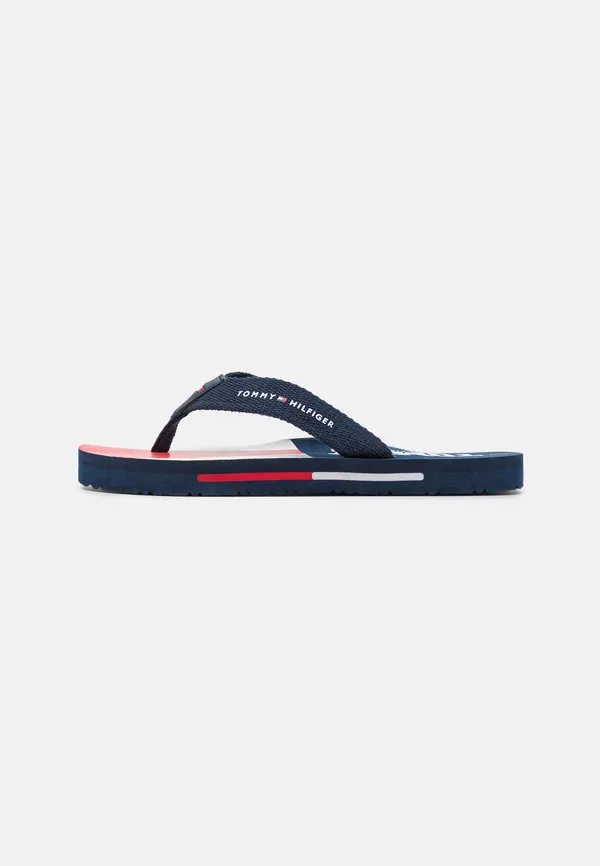 Сандалии из искусственной кожи T-bar sandals Tommy Hilfiger, синий