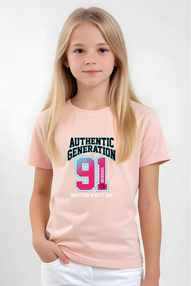 Детский комплект футболок с принтом 5-Piece bunny-generation-pink-m-mood printed Fyk Collection, Light Pink-Mint Green-Yellow-Lilac-Gray — фото 2