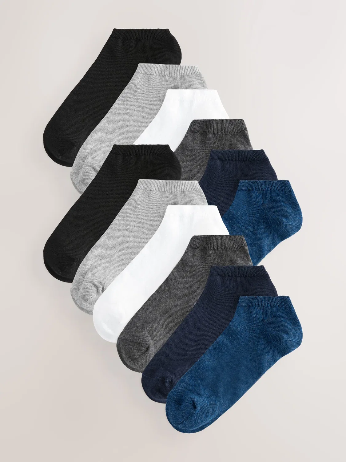 Носки спортивные, 12 пар, Trainer Socks Next, синий/серый/черный