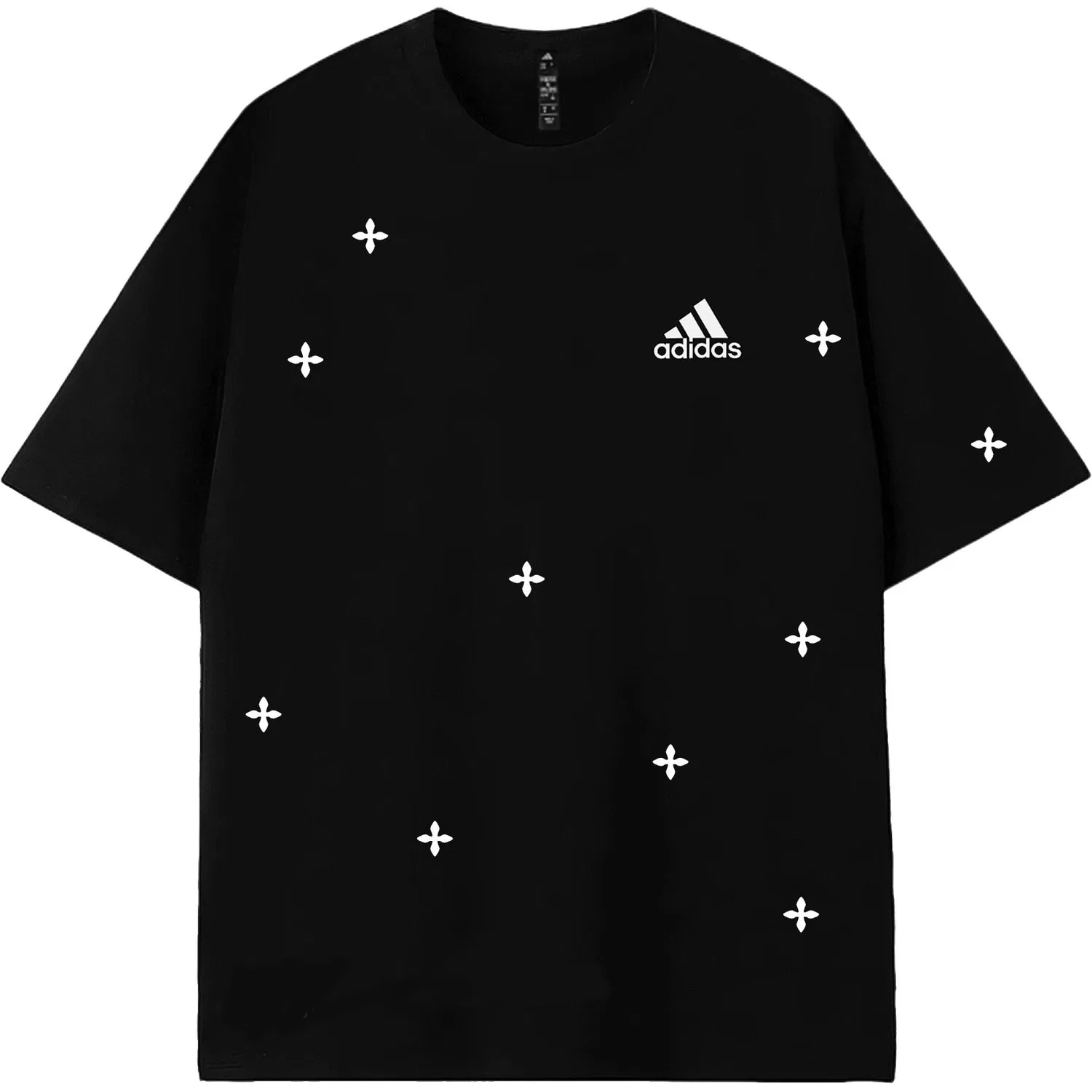 Футболка с круглым вырезом, свободный крой, Adidas, Black