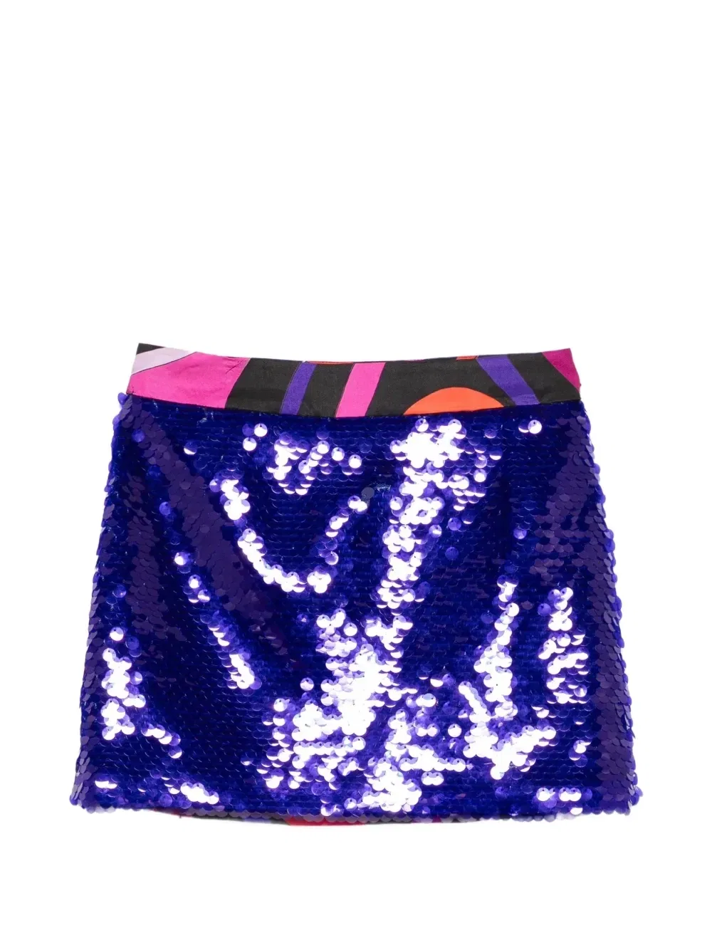 Мини-юбка с пайетками PUCCI Junior, фиолетовый