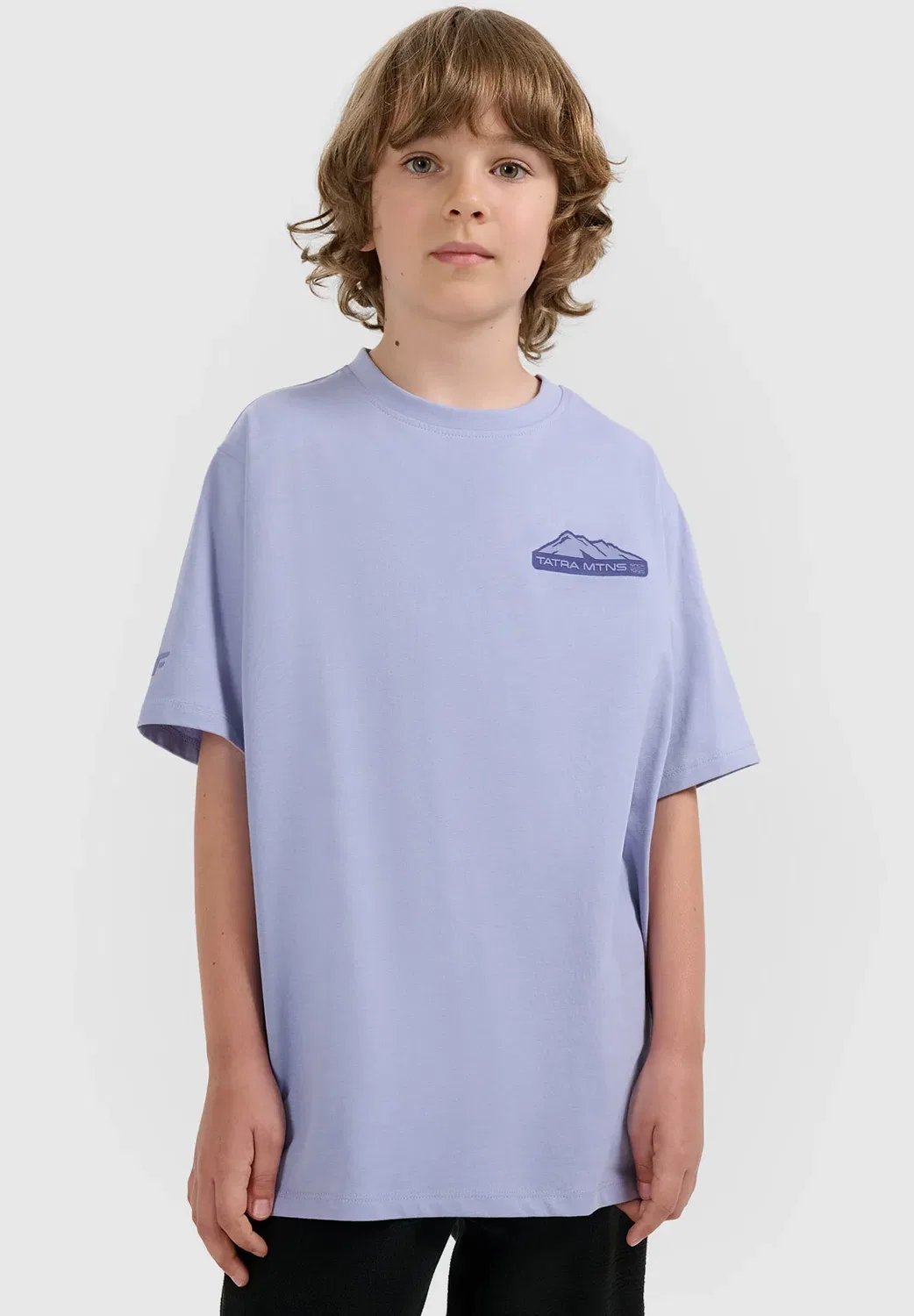 Футболка oversize z nadrukiem chłopięcy - czarny 122 (6-7 лат) - футболка с принтом 4F, Light Blue — фото 2