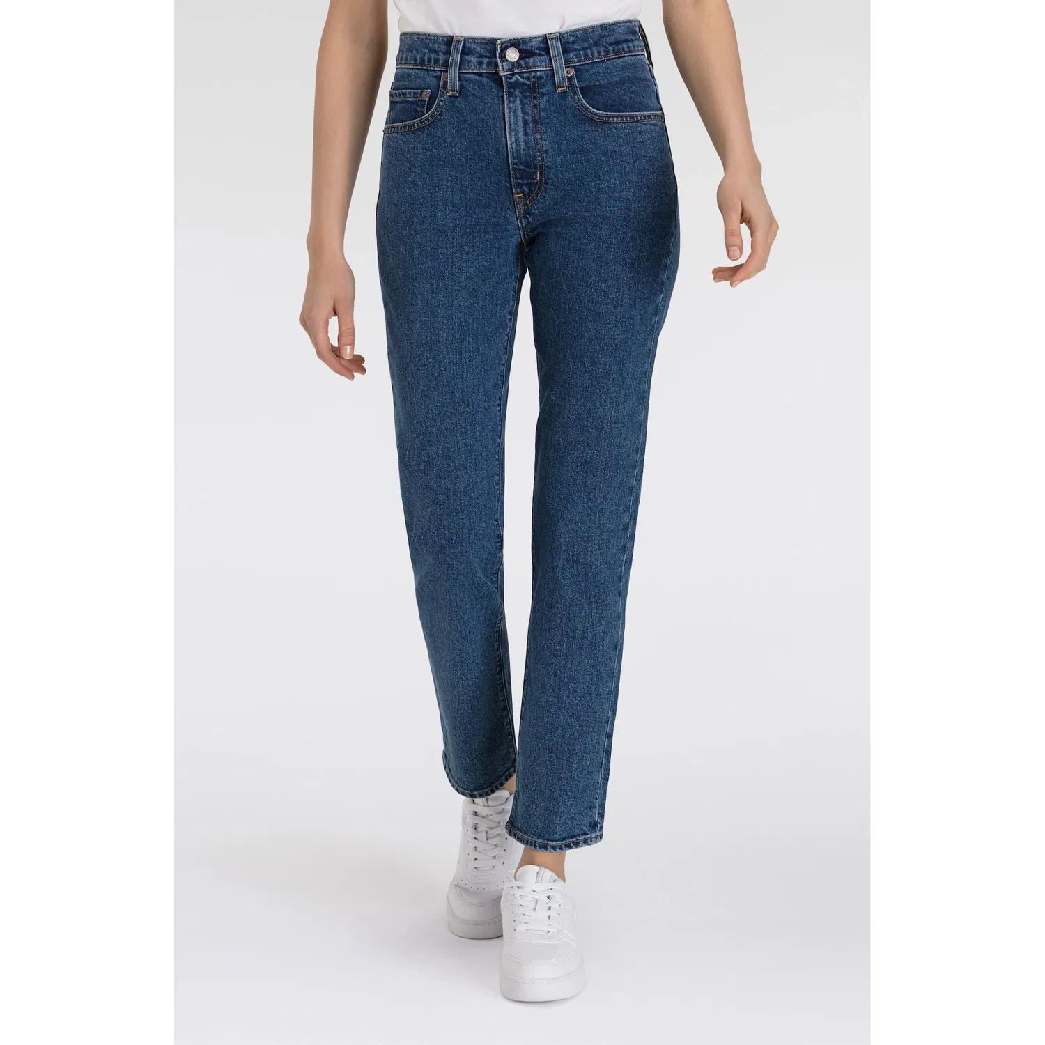 Женские джинсы прямого кроя с высокой посадкой Levi's, Mosey Mid Stone