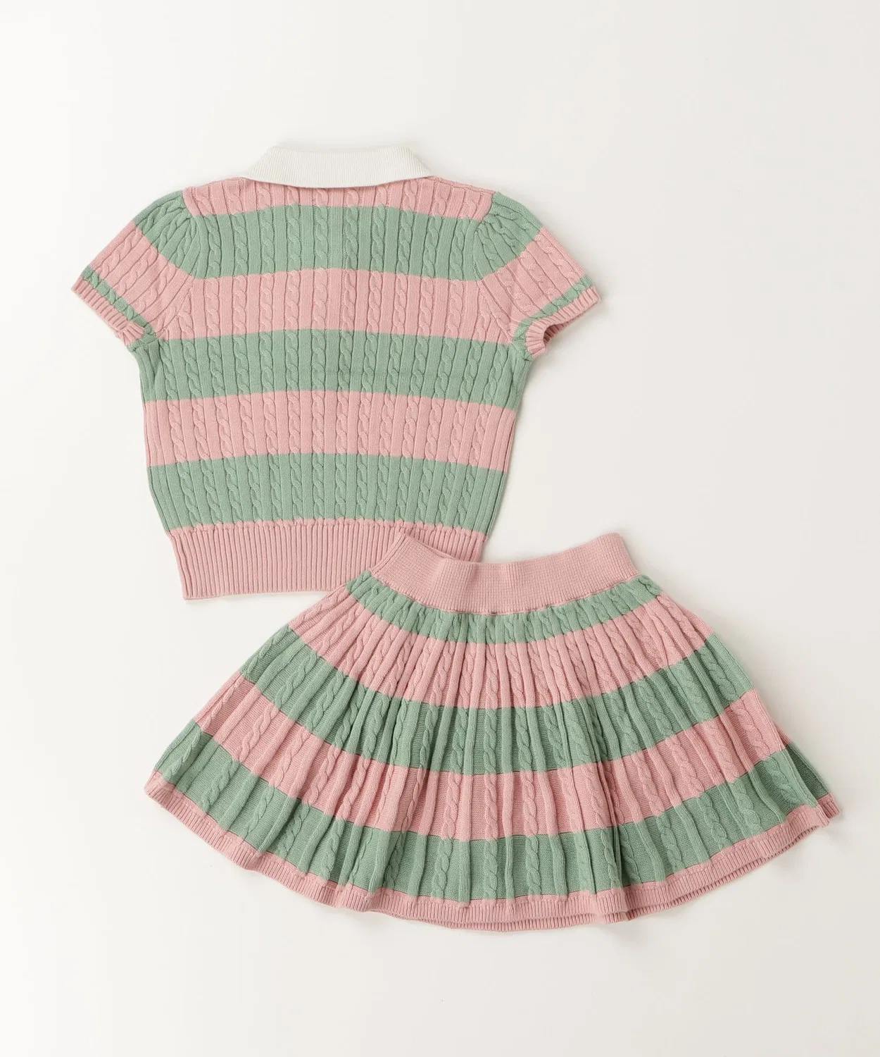 Детский комплект из свитера и юбки с принтом POLO RALPH LAUREN CHILDRENSWEAR, Розовый — фото 4