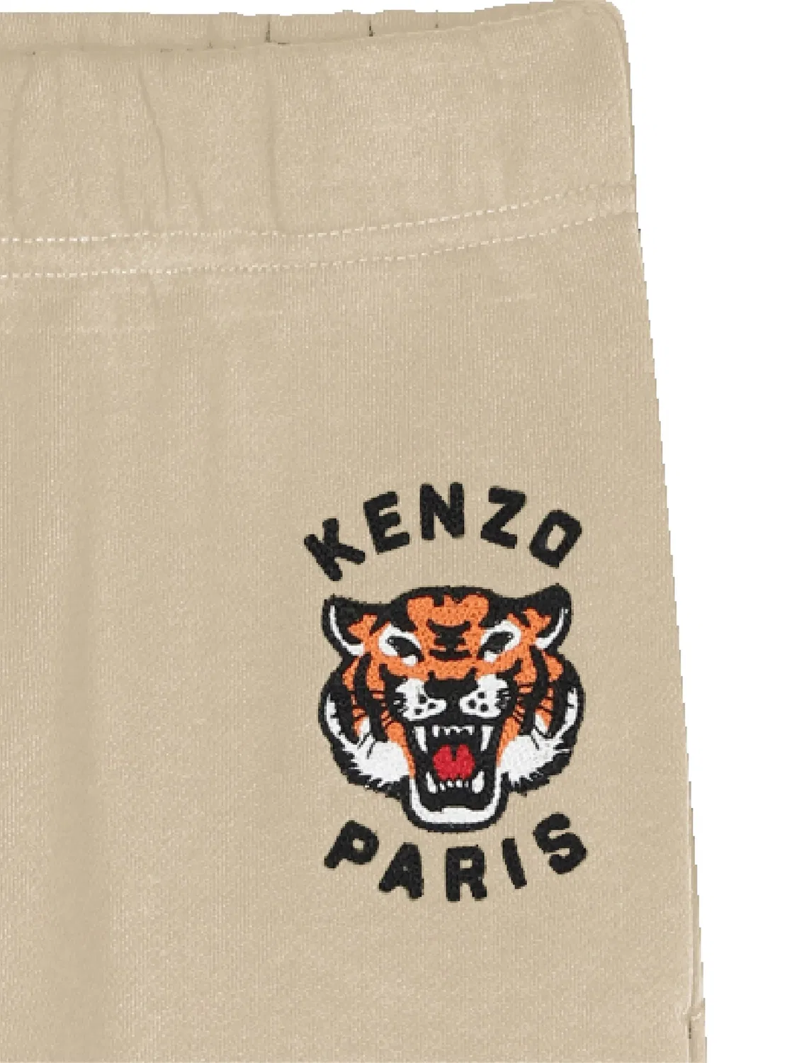Спортивные брюки с вышитым тигром Kenzo, бежевый — фото 2