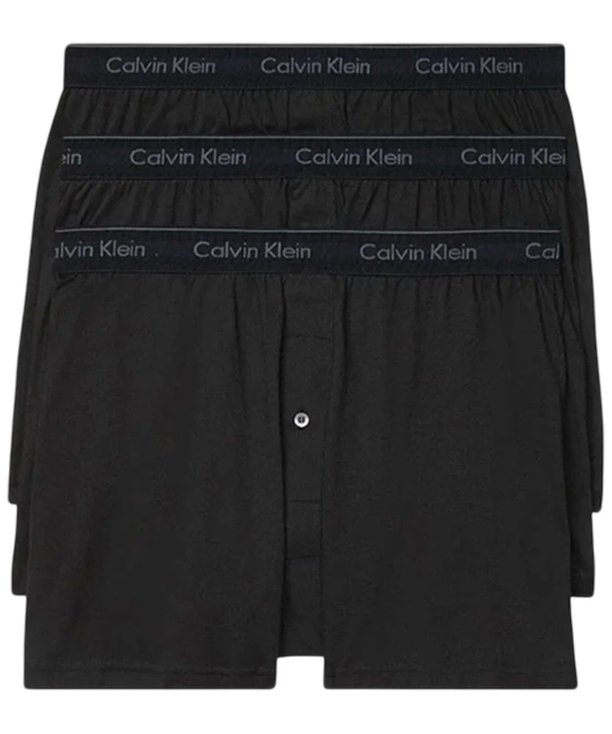 Мужской комплект трусов-боксеров с брендовым логотипом Calvin Klein, Черный