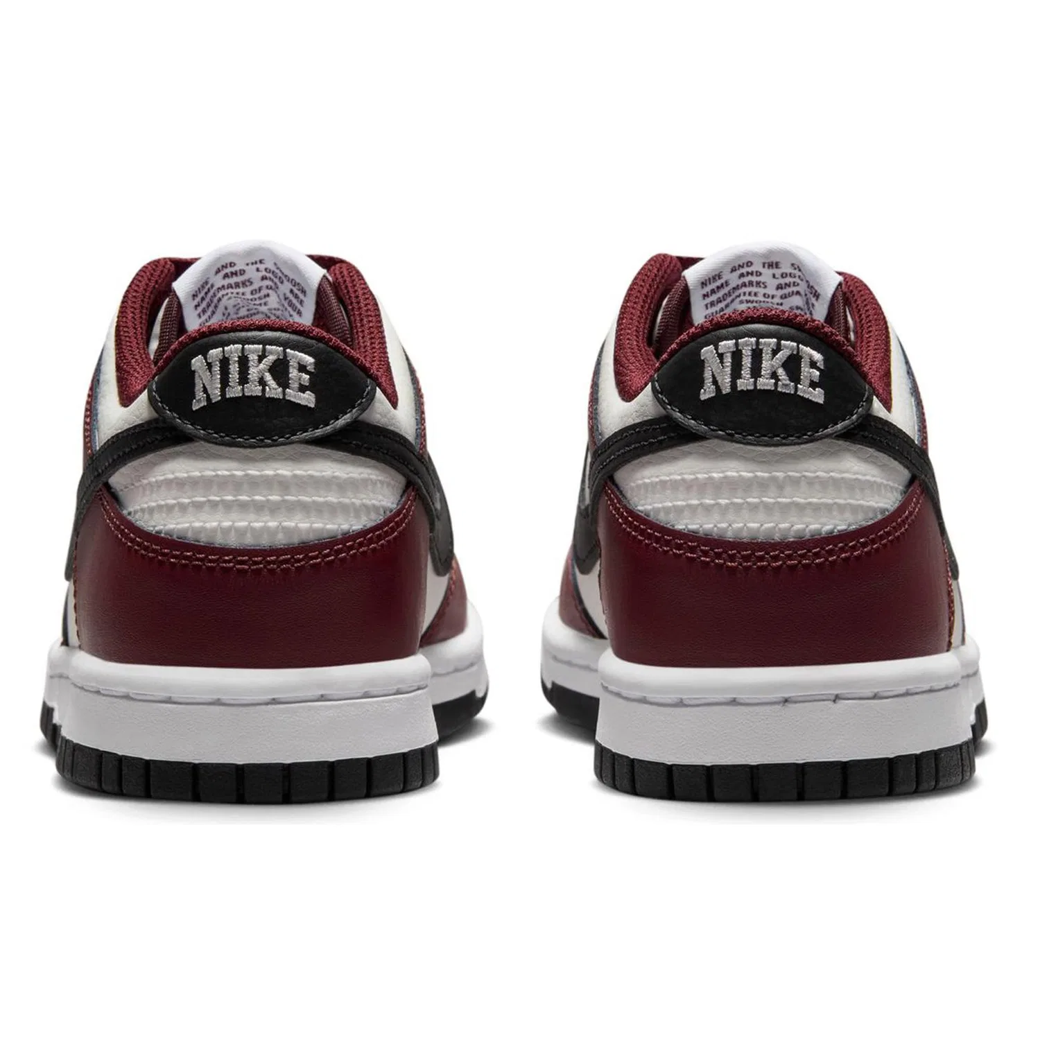 Детские кроссовки для мальчиков с низким верхом Dunk Low Gs NIKE, Bordeaux Bianco — фото 3