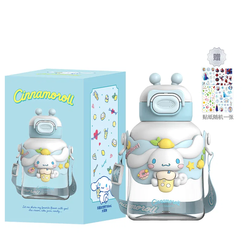 Детская кружка с принтом Cinnamoroll Sanrio, 600 мл, с наклейкой, Cinnamoroll, Sanrio, White