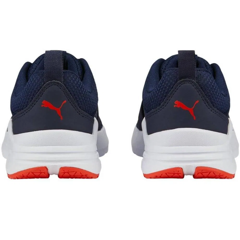 Детские кроссовки с контрастными деталями Wired Run Puma, Navyblau — фото 2