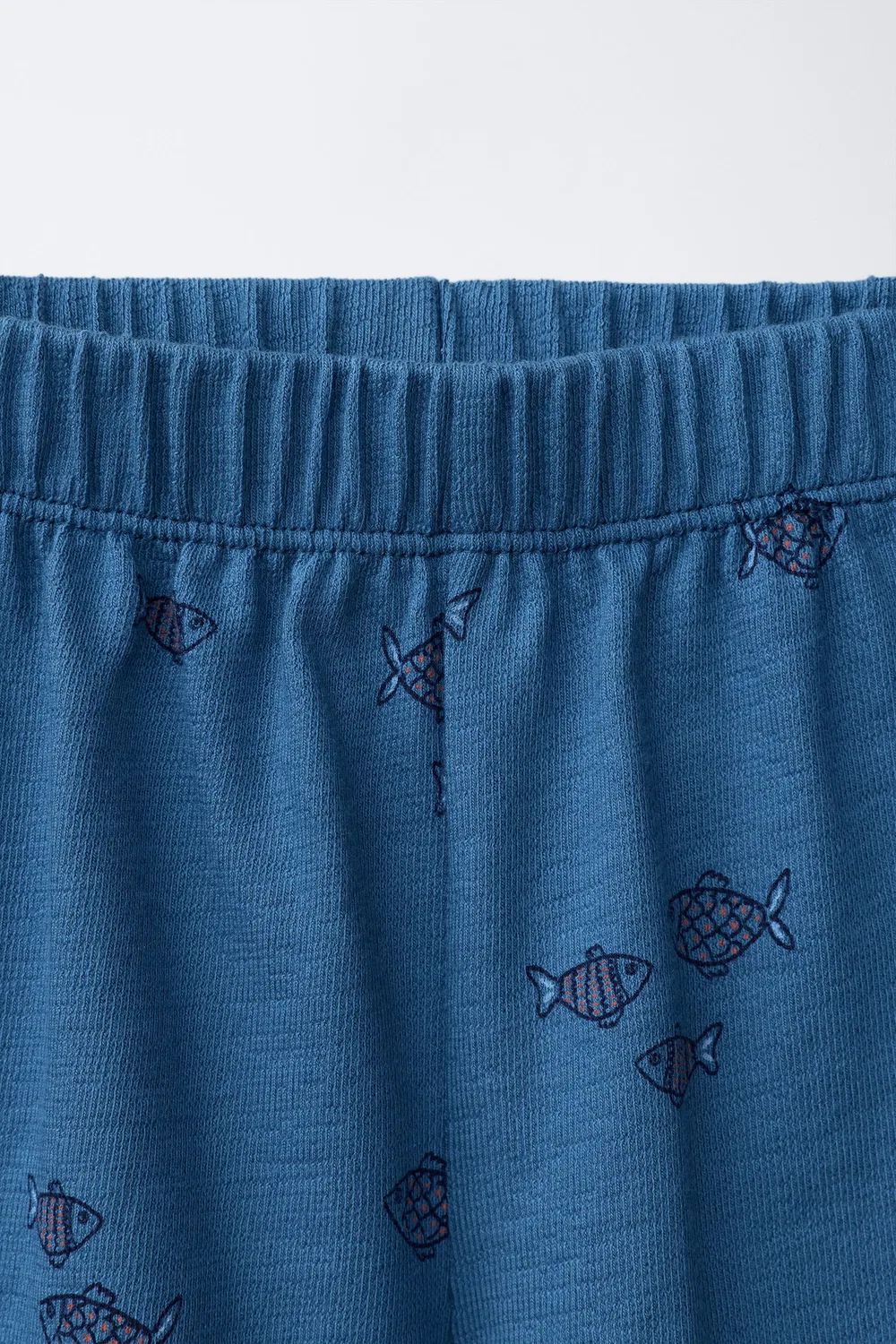 Шорты-бермуды с рыбьим принтом ZARA, Blue — фото 3