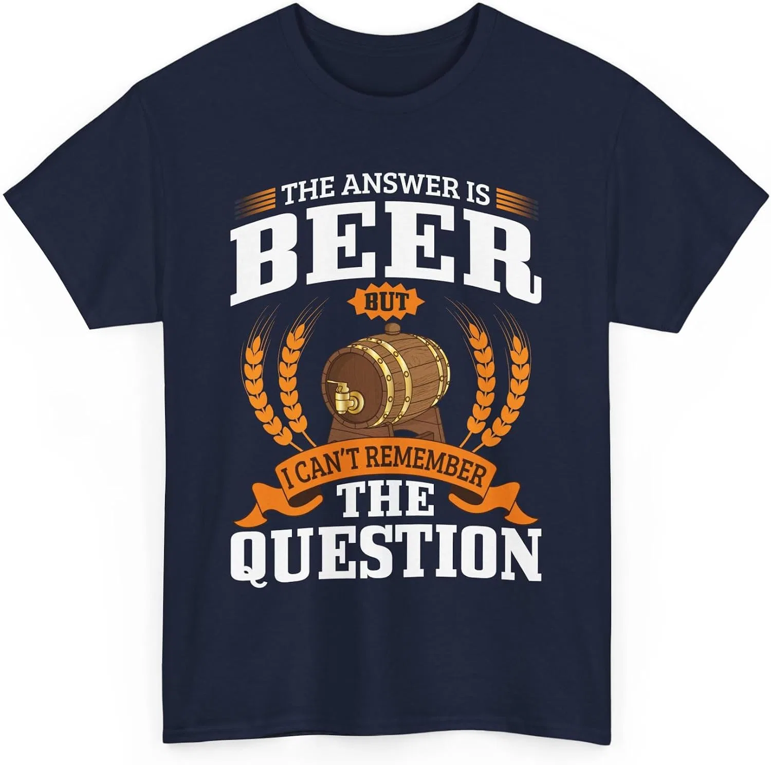 Футболка с принтом The Answer is Beer Gildan, Multicolor