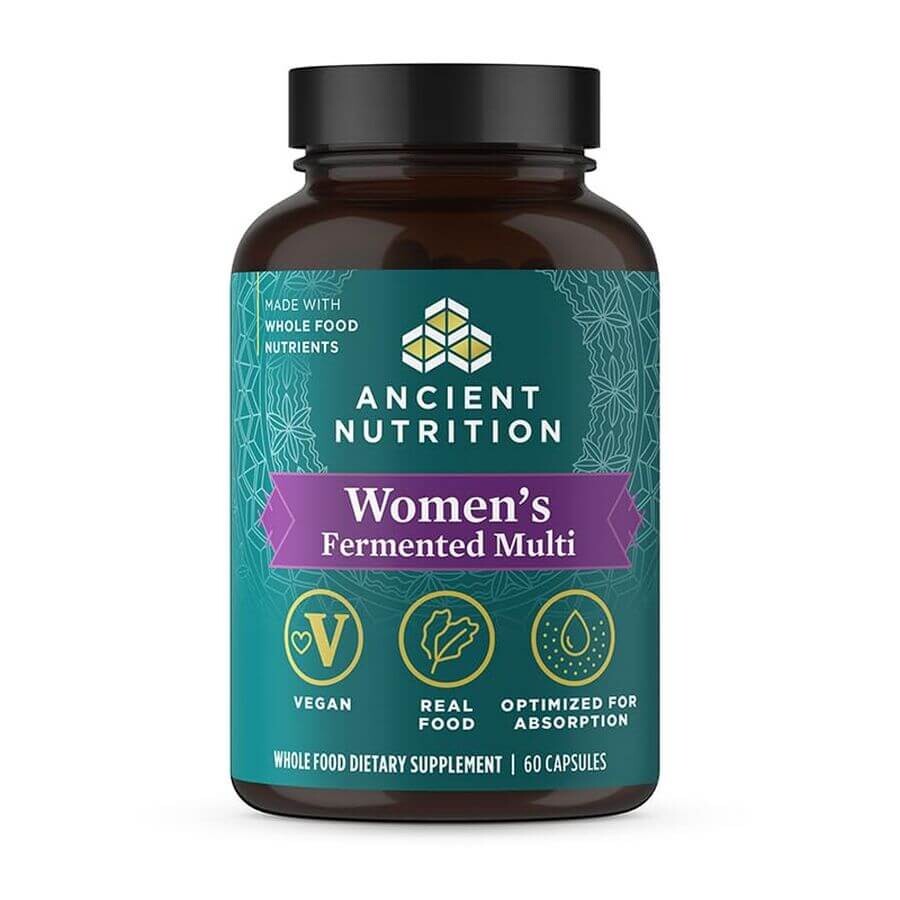 

Мультивитамины для женщин Ancient Nutrition Fermented Immune Support Vegan Paleo And Keto Friendly, 60 капсул