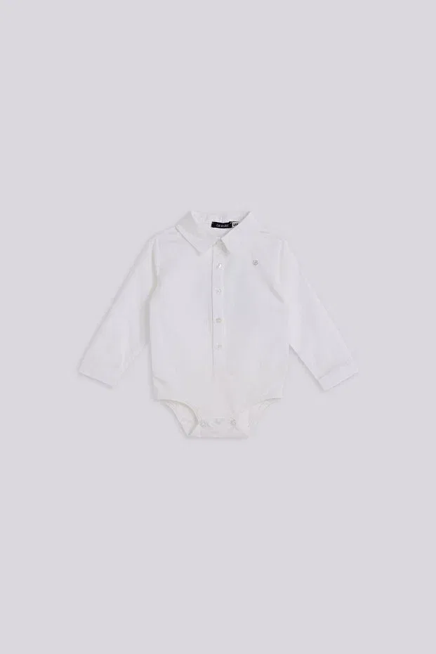 Детская рубашка для мальчиков с длинным рукавом Gb Baby, White