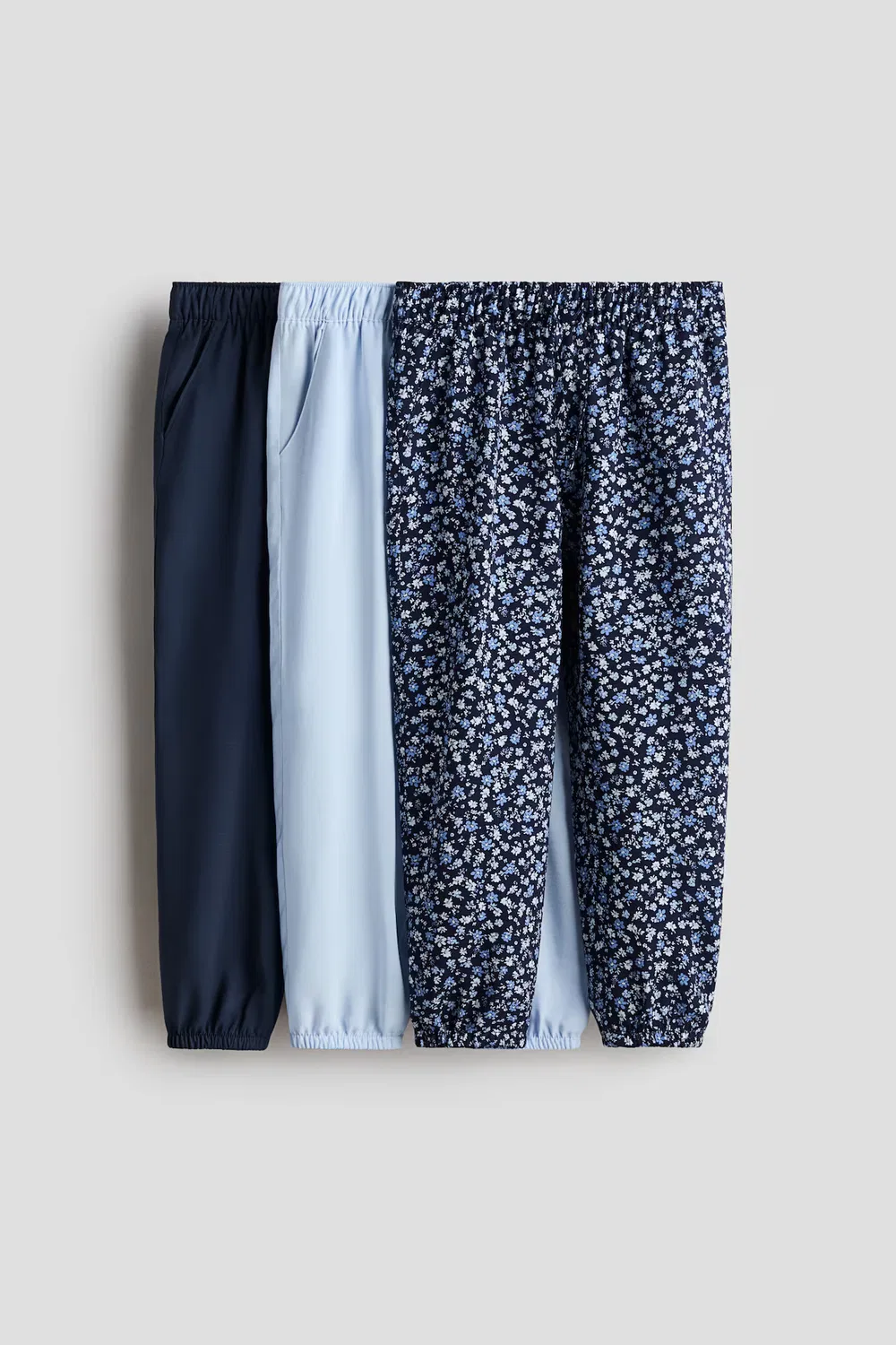 Комплект из 3 спортивных штанов H&M, Marineblau/Geblümt