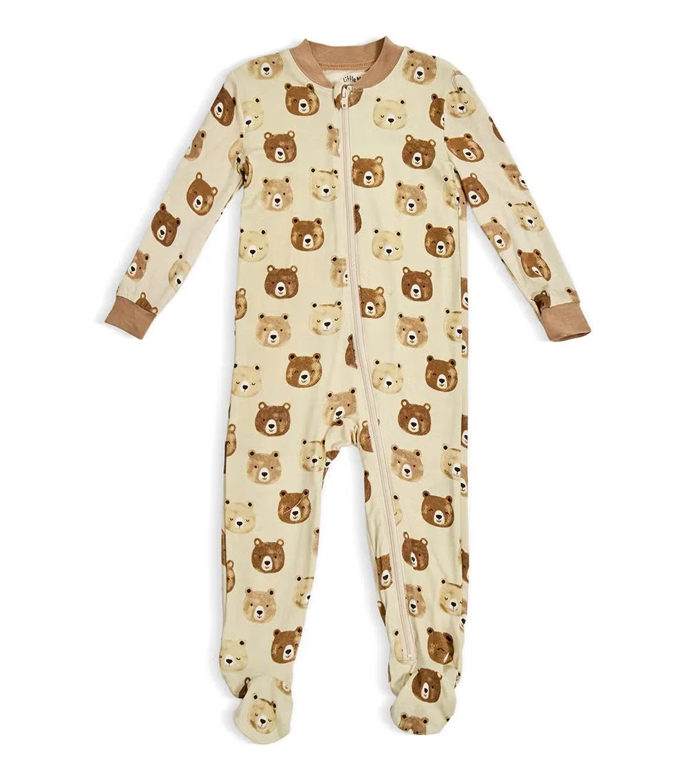 Комбинезон для сна с длинным рукавом Bear zip front The Mom Store