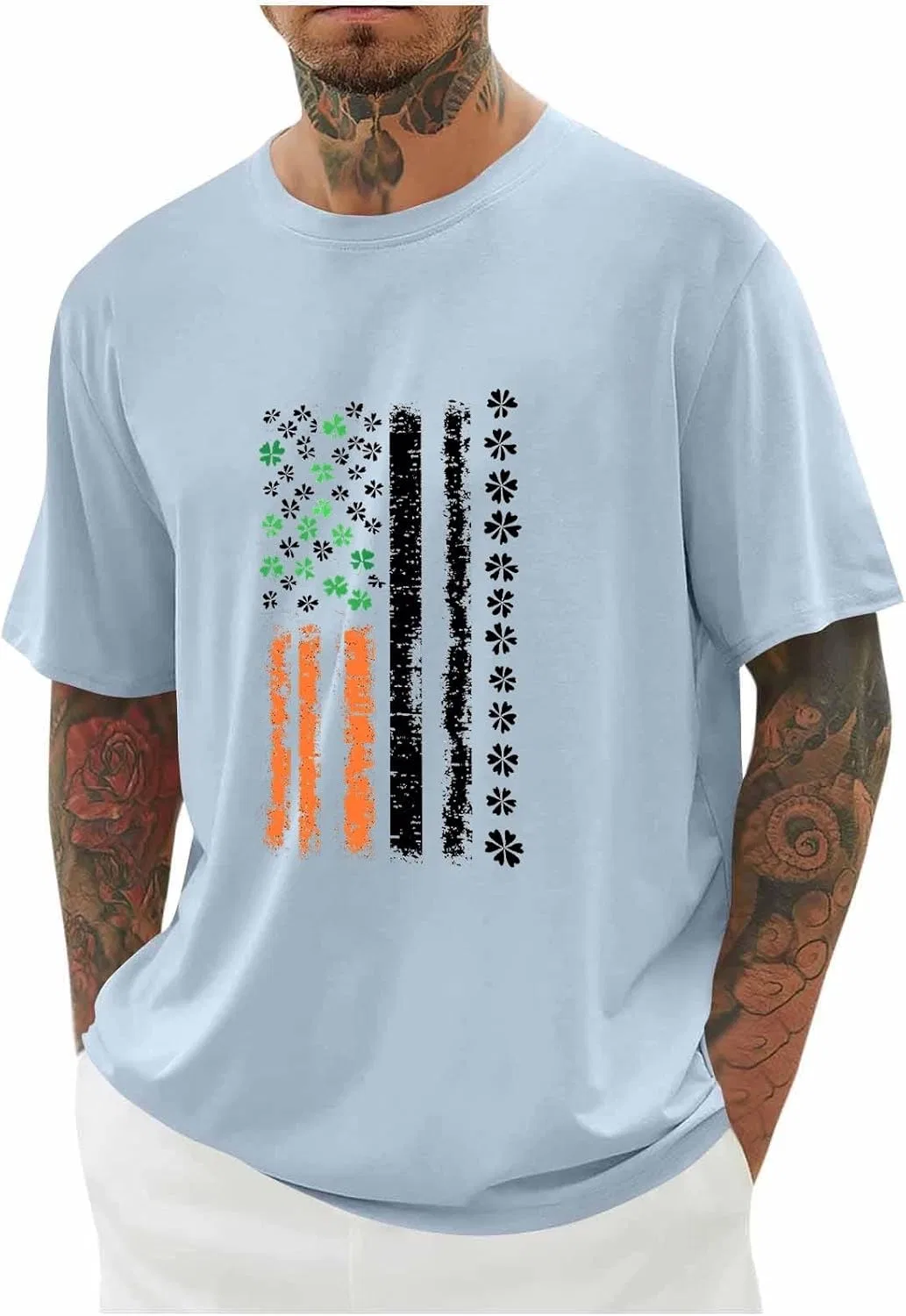 Мужская футболка с графическим принтом Athletic, Light Blue