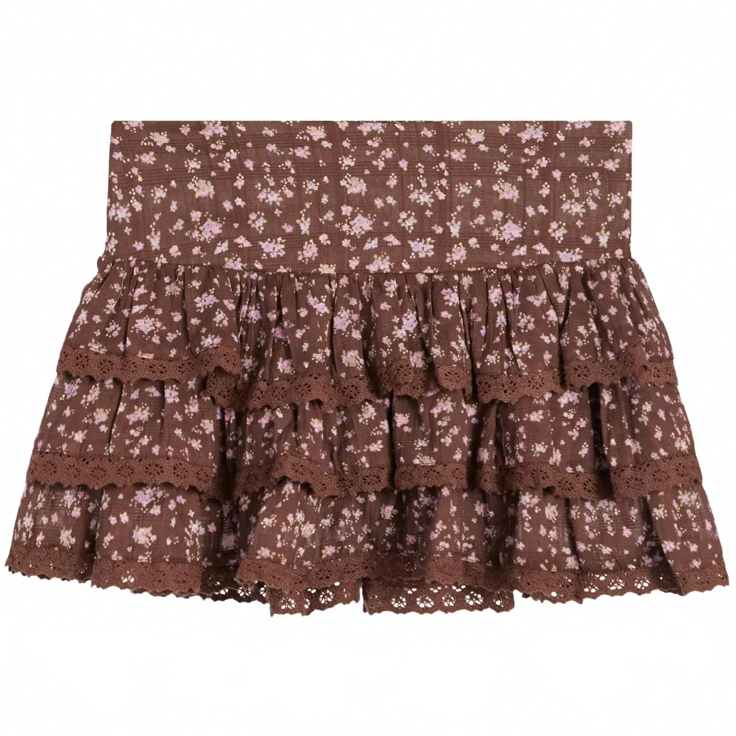 Детская юбка с цветочным принтом Melody KatieJnyc, Choc Floral Print