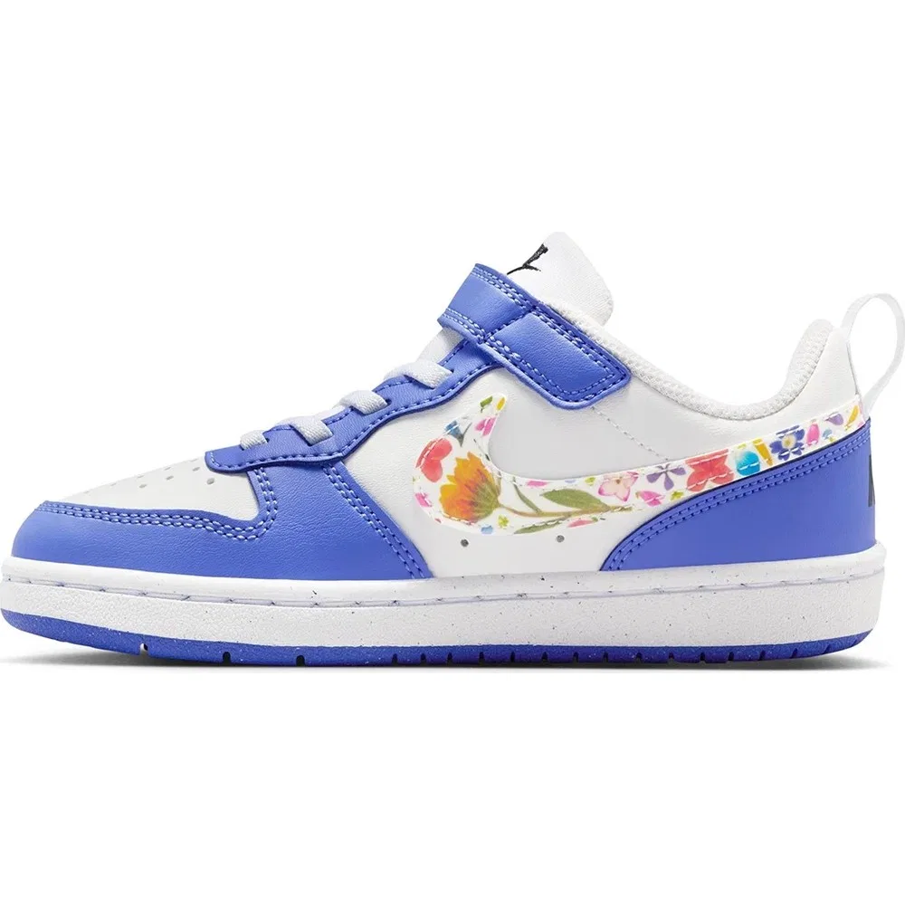 Детские кроссовки для девочек на липучках кожаные Nike — фото 3