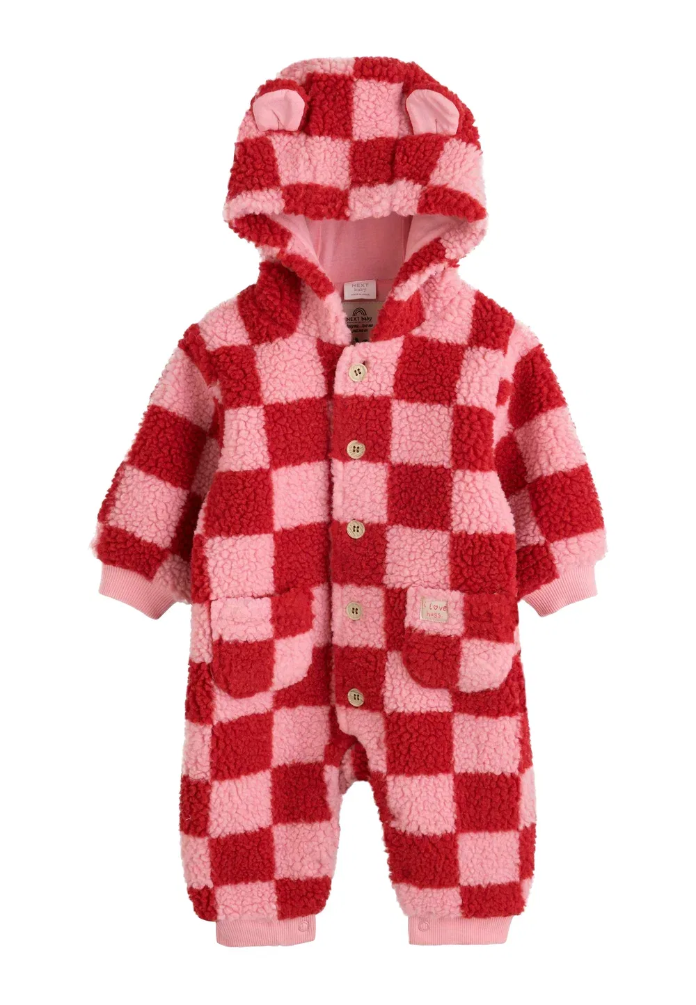 Комбинезон-Пижама для малышей стандартного кроя Next, Pink And Red Checkerboard