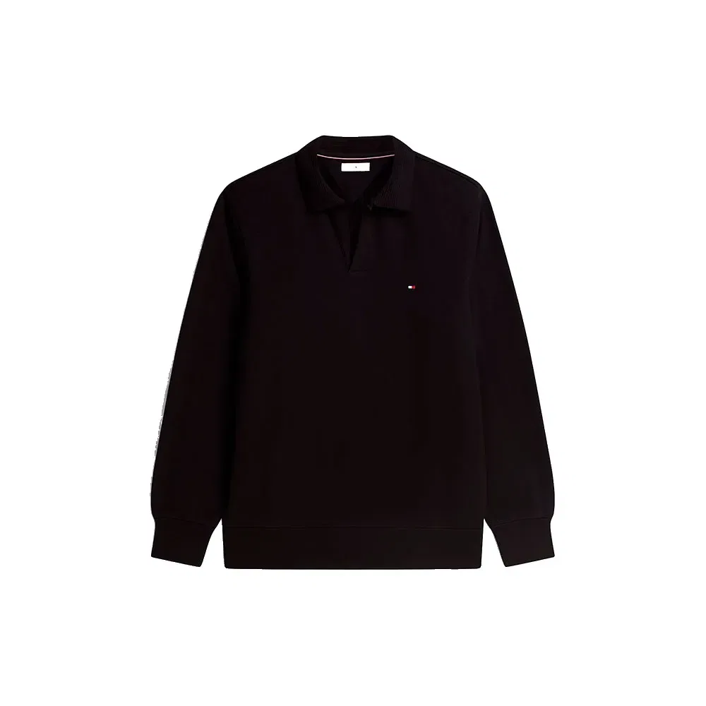 Мужской свитшот из хлопкового футера Tommy hilfiger, Black — фото 3