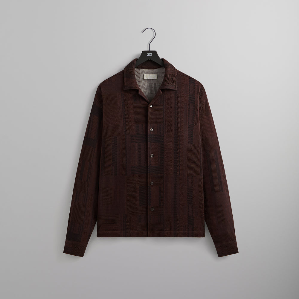 

Рубашка Kith Geometric Knit Cohen Shirt, цвет Incognito