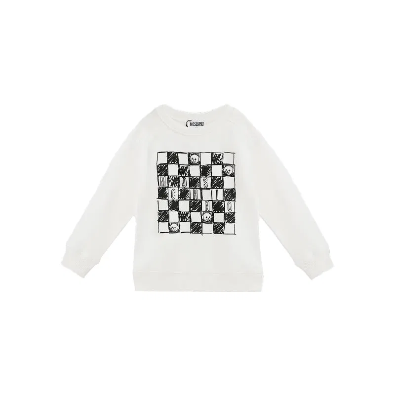 Детский свитшот с круглым вырезом MOSCHINO Pre School, White