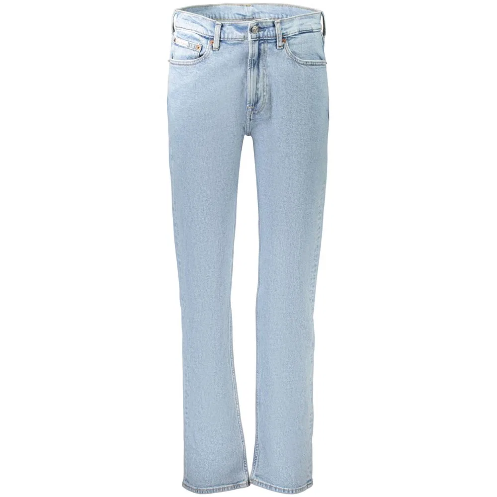 Мужские джинсы прямого кроя с пятью карманами Azzurro Cotton Calvin Klein, Light Blue