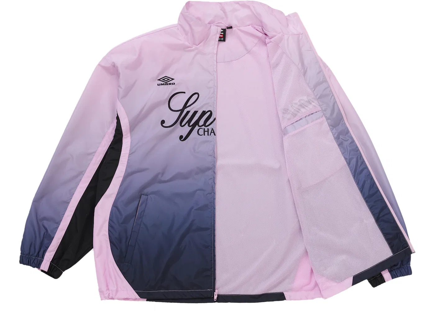Мужская куртка-тренч с градиентом Umbro Gradient Track Jacket Supreme, Pink — фото 2