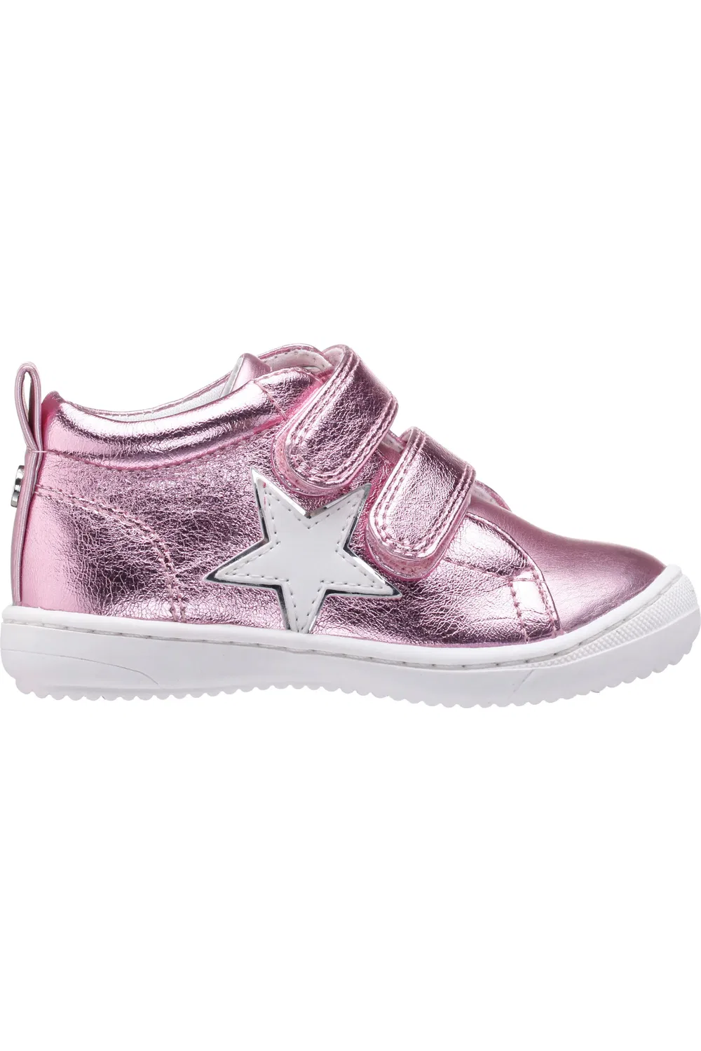 Детские кроссовки с блестками на высокой подошве Glitter High Top Nina, Light Pink Metallic — фото 3