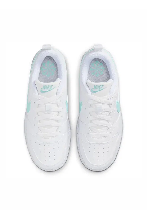 Детские кроссовки для девочек шнурки Court Borough Low GS Nike, White — фото 3