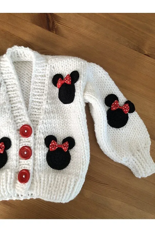 Детский кардиган для девочек с принтом Minnie cardigan Generic Brands, White — фото 3