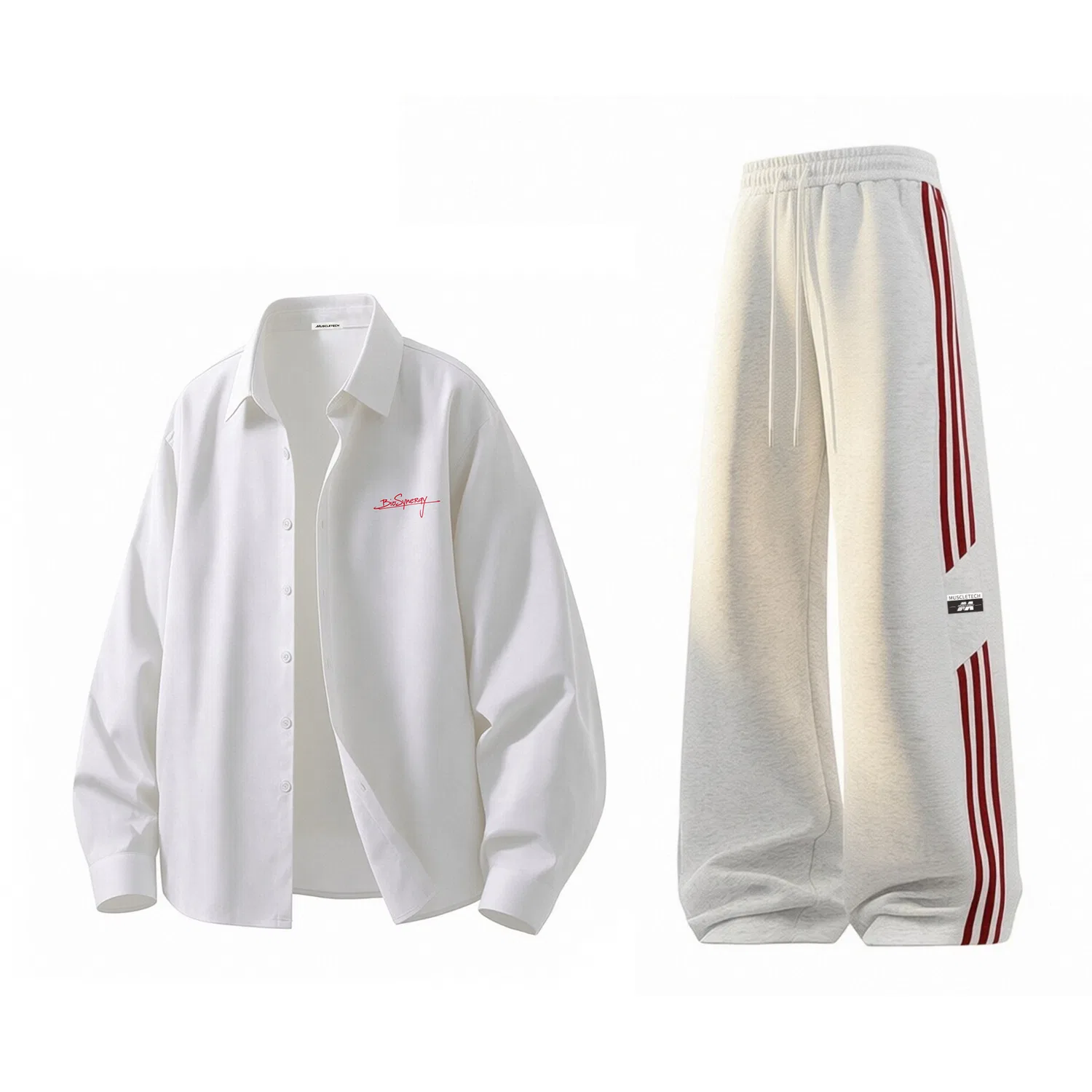 Детский комплект из рубашки и брюк с длинным рукавом, Shirt Matching Set, MUSCLETECH
