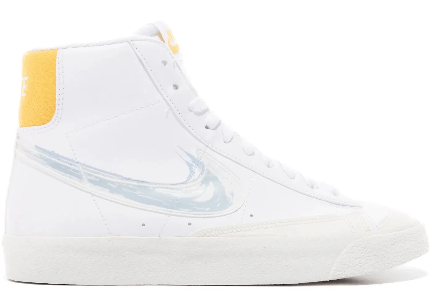 Детские кроссовки с принтом Nike Blazer Mid 77, White/Royal Tint/Solar Flare