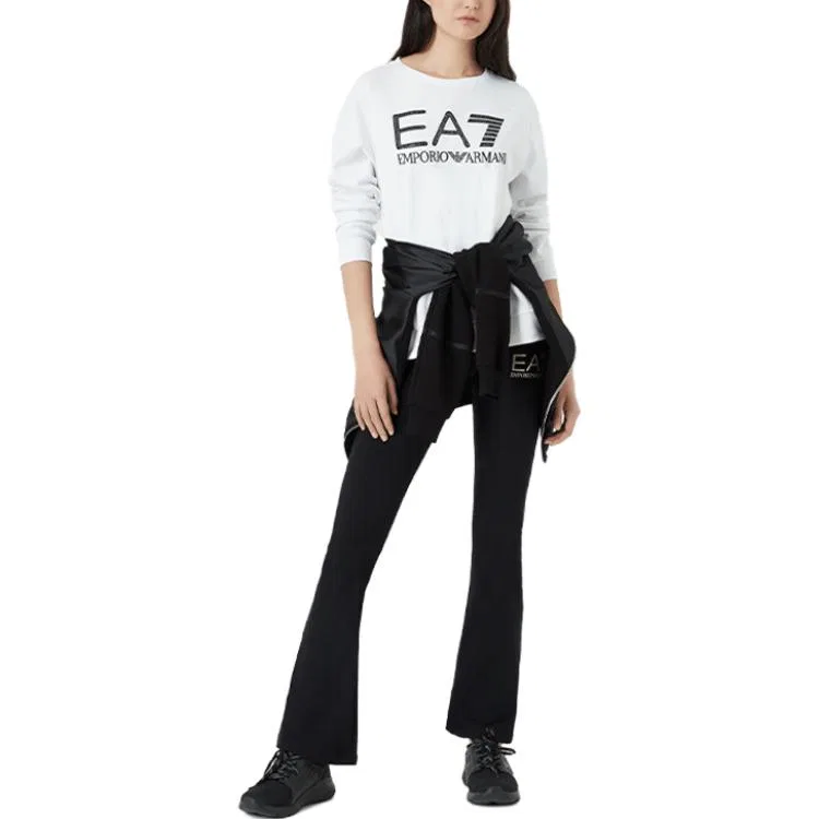 Женский свитшот EMPORIO ARMANI EA7 SS22, White — фото 4