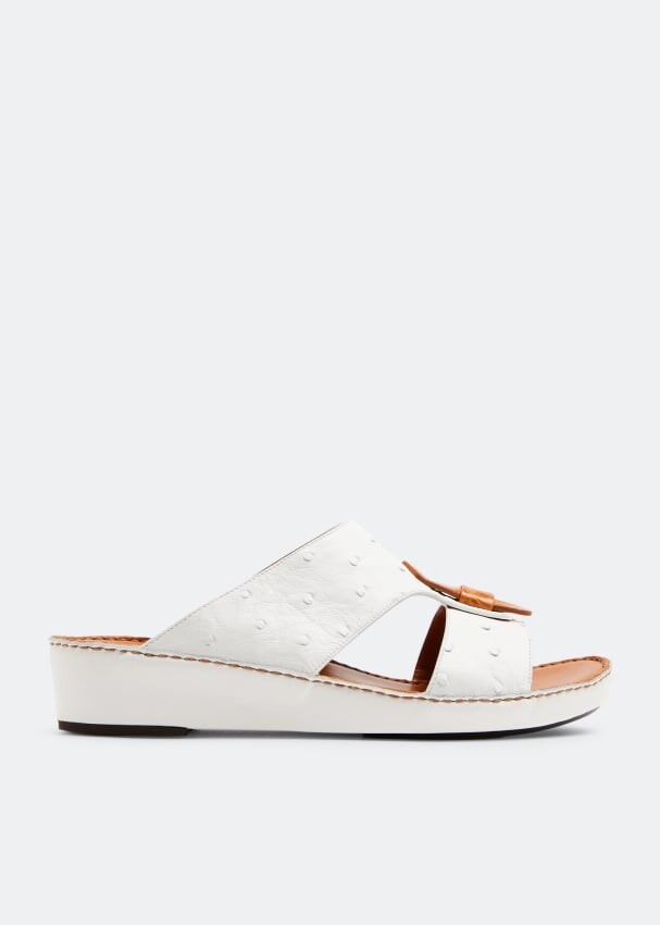 

Сандалии PRIVATE COLLECTION Fissare Contrast Ostrich sandals, белый