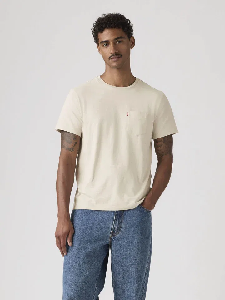 Мужская футболка с круглым вырезом Levi's, Cream — фото 2