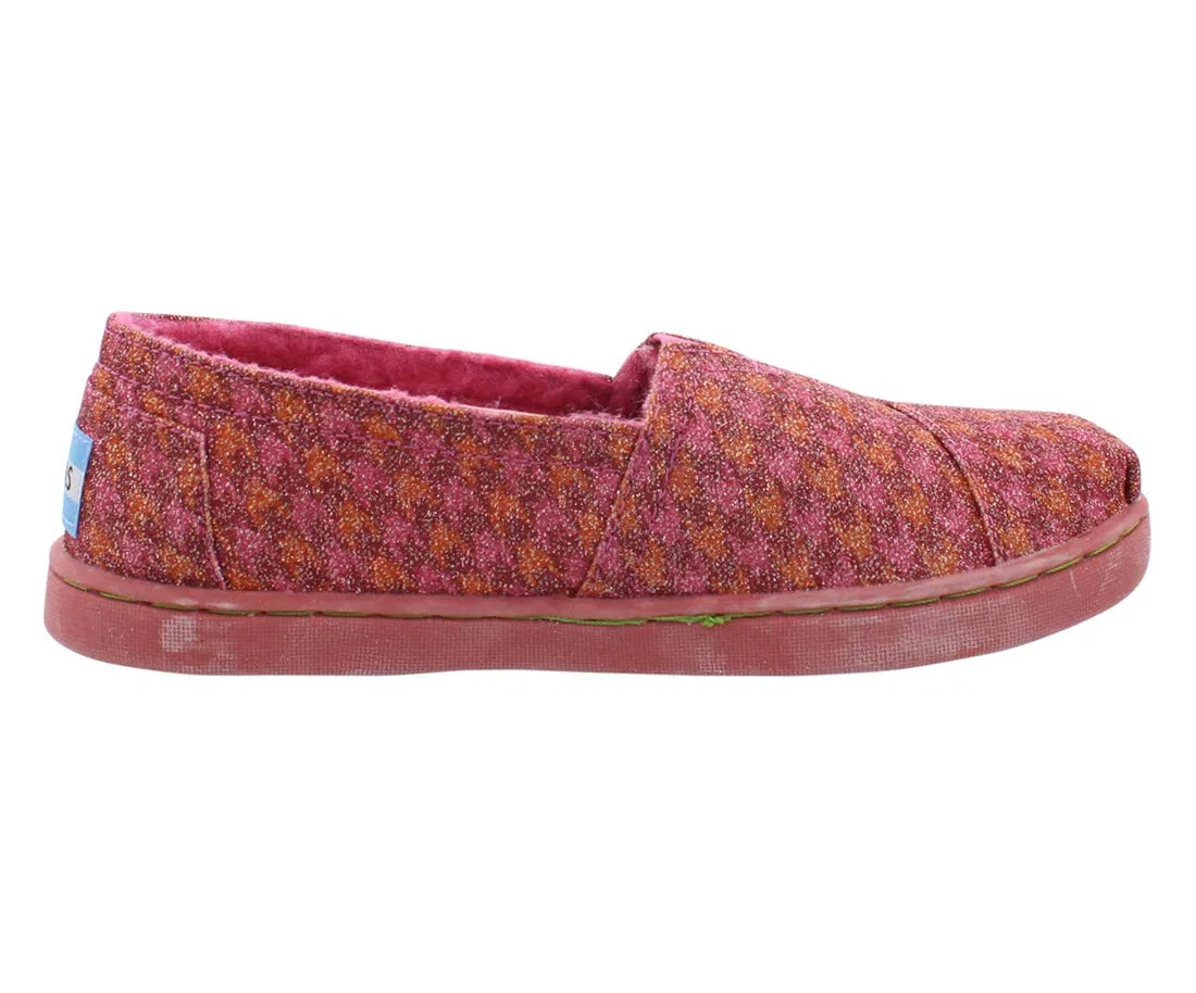 Детские туфли для девочек с принтом TOMS, Red — фото 2