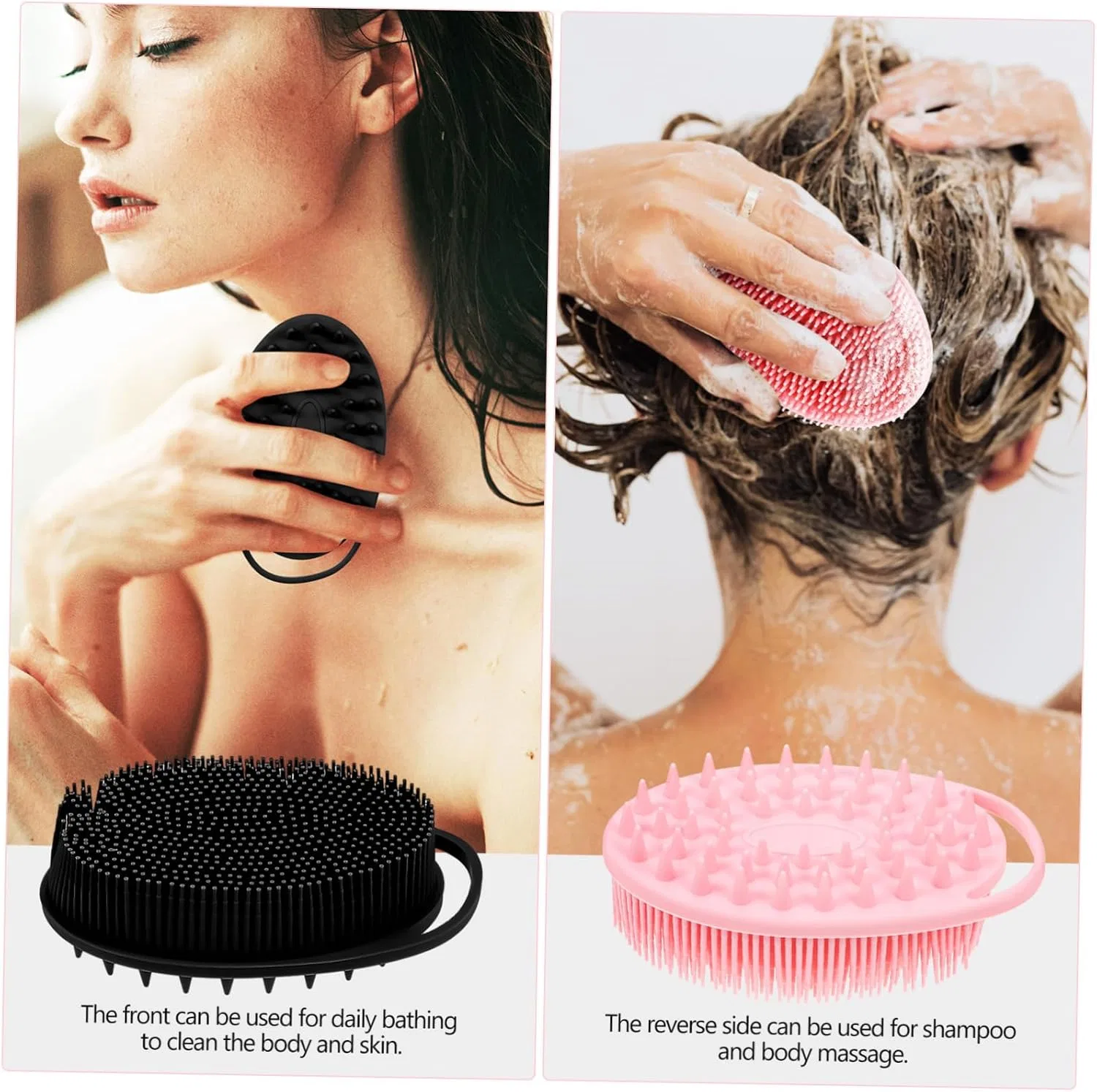 Щетка для тела Housoutil Silicone Body Brush, 13.3x7.8x4.2 см, Black — фото 2
