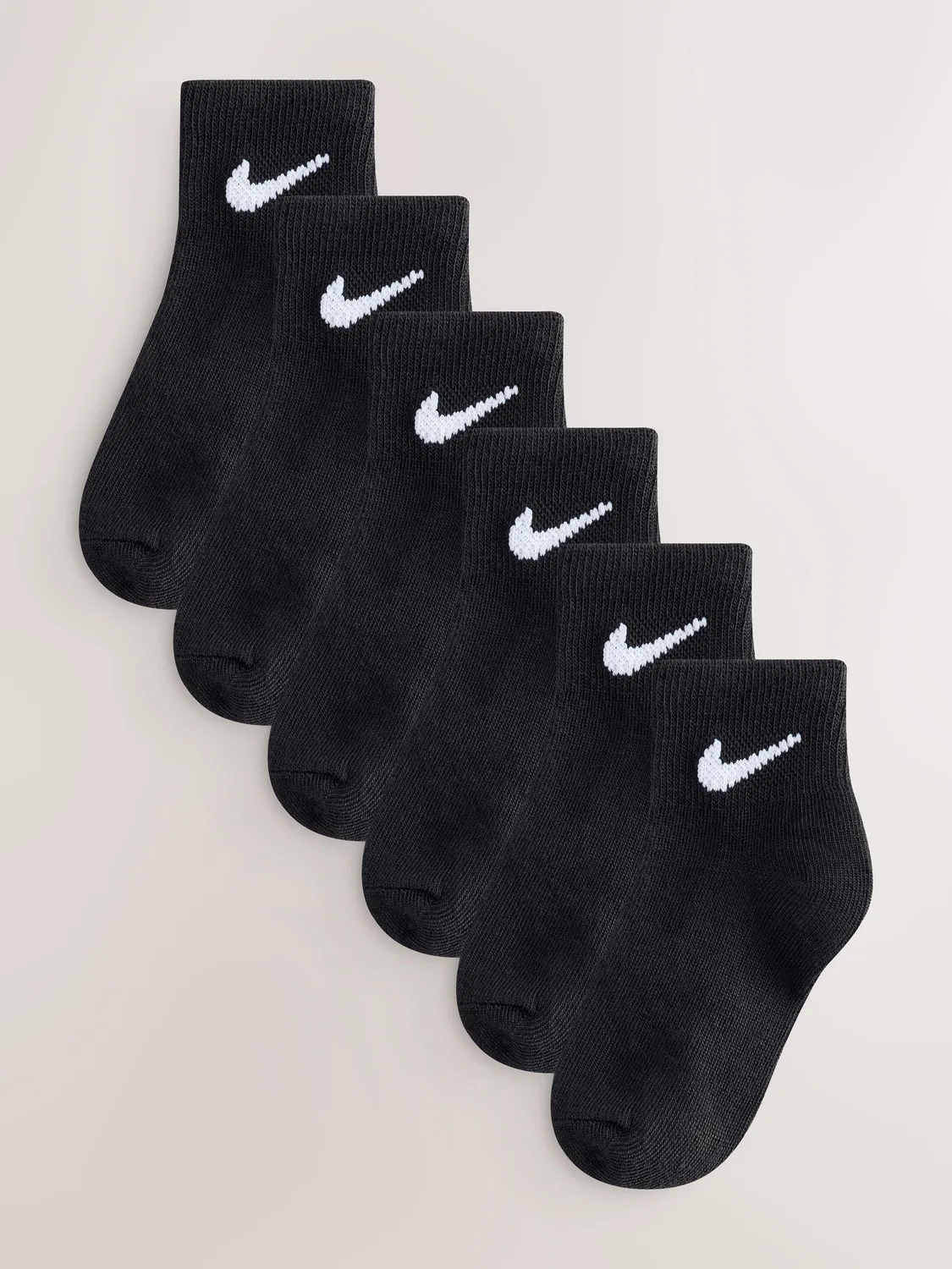 Носки кроссовки Nike Ankle Socks 6 Pack, черные