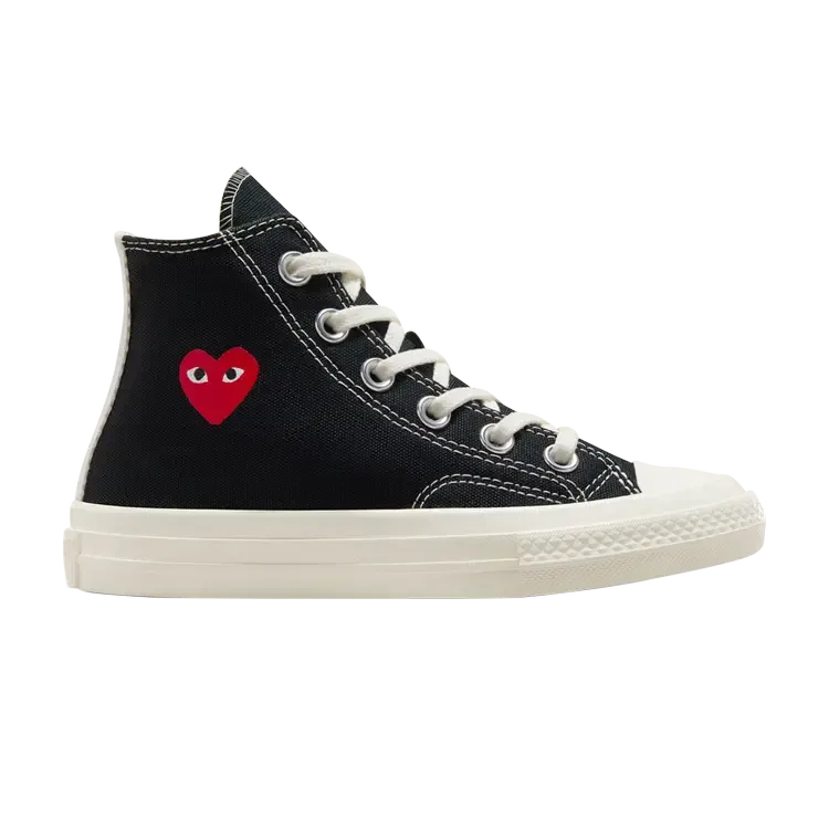 Кроссовки Comme des Garçons PLAY x Chuck 70 High PS, цвет Single Heart - Black