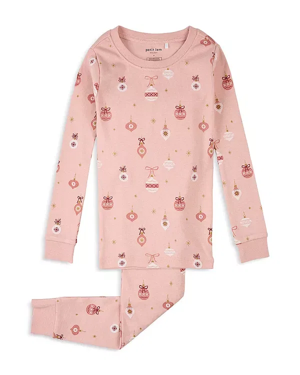 Детская пижама для девочек с принтом Ornaments Print Petit Lem, розовый