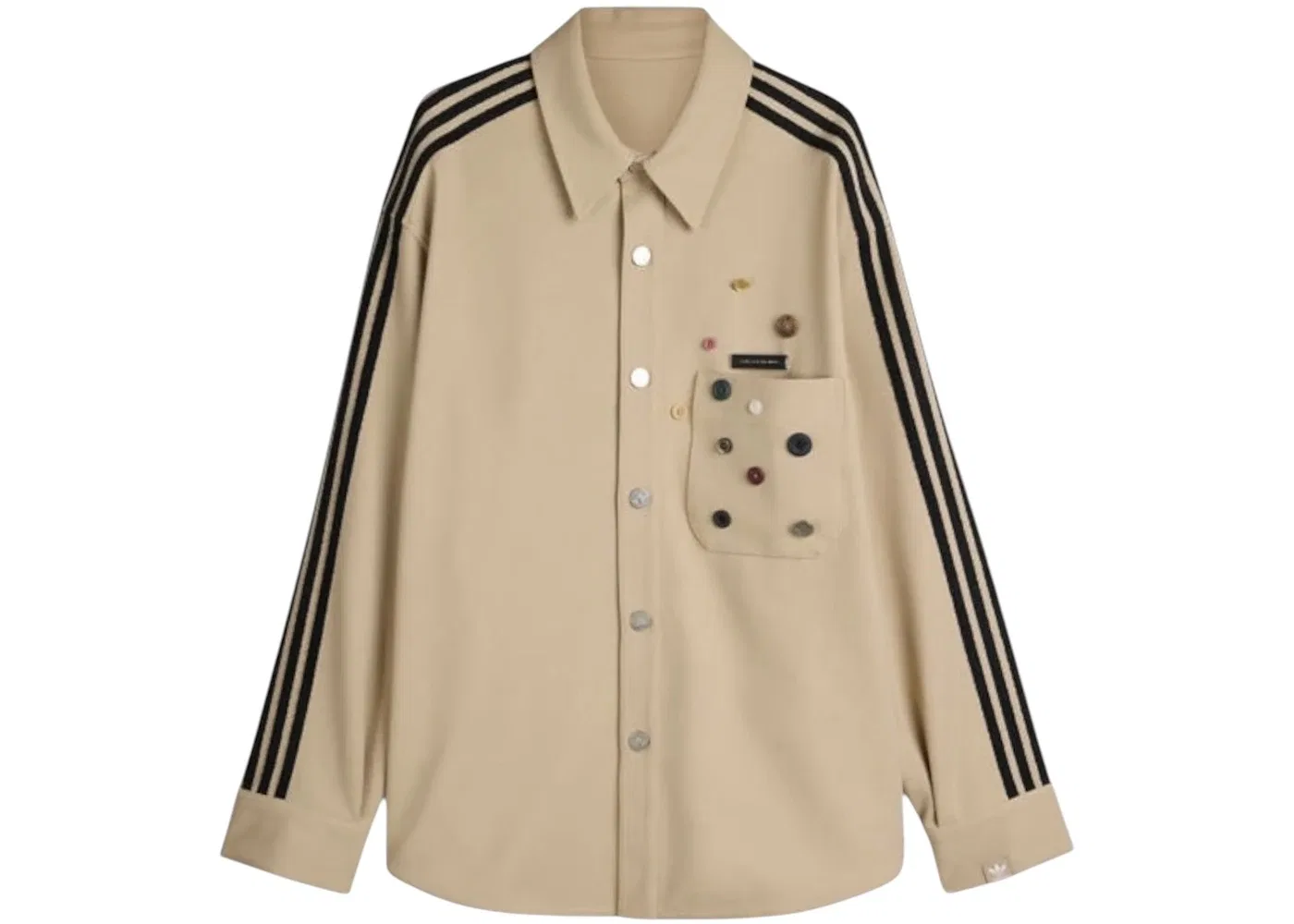 Унисекс рубашка с принтом Adidas x Song for the Mute, цвет Stone Khaki