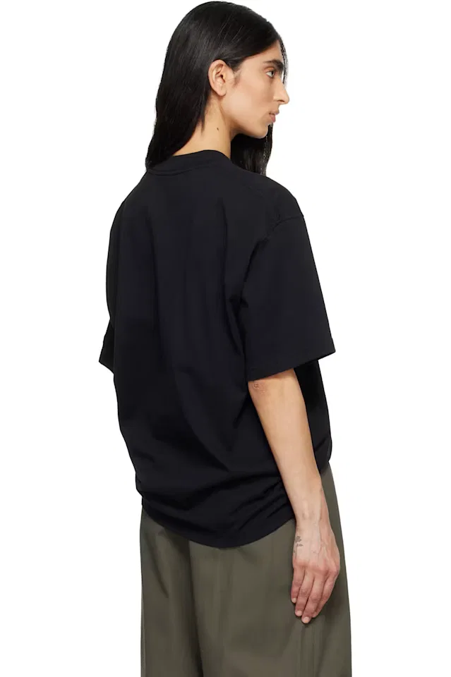 Черная футболка оверсайз с графическим принтом Alexander Wang — фото 3