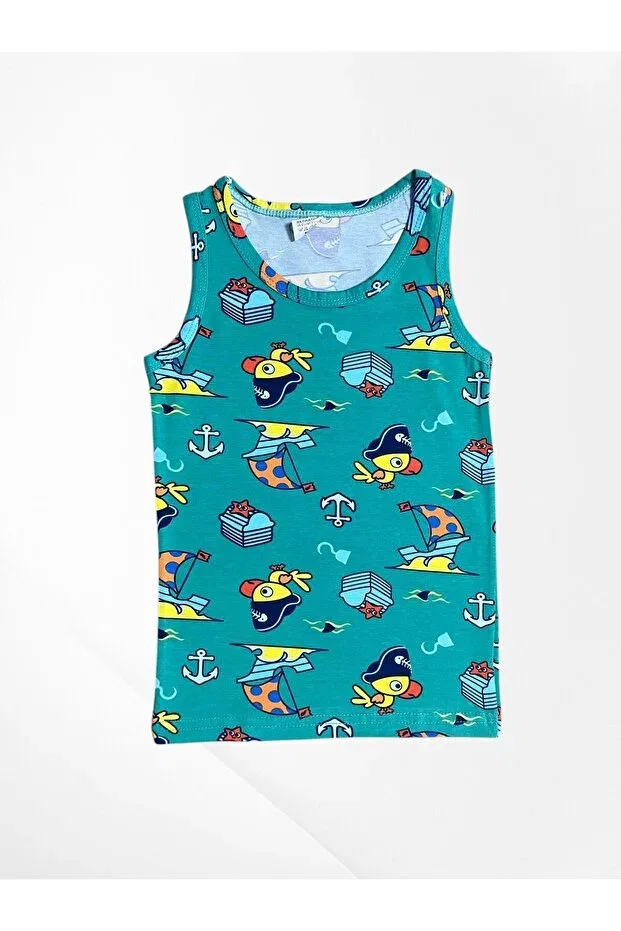 Детский комплект боксеров для мальчиков с принтом Parrot Ship Elmas Kids, Green — фото 3